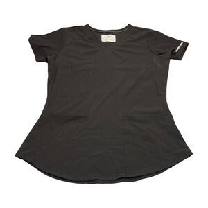 Skechers by Barco Uniforms Scrub Top Women's Small Black Stretch Short Sleeve